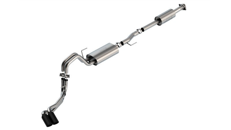 Borla F-150 2021 2.7L/3.5L 4DR CC SB EC STB LAR/KINGR/PLNM/LTD 3/2.25 DSE CB Touring BLK CHR Tips