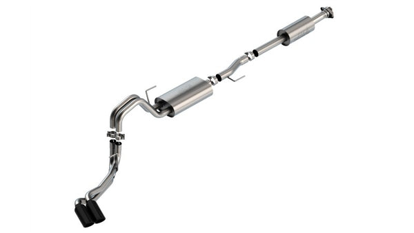 Borla F-150 2021 2.7L/3.5L 4DR CC SB EC STB LAR/KINGR/PLNM/LTD 3/2.25 DSE CB Touring BLK CHR Tips