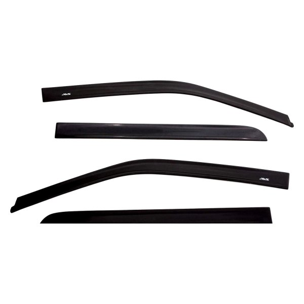 AVS 774080 - Tape-On Low Profile Ventvisor Matte Black Front and Rear Window Deflectors