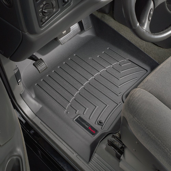 Weathertech 440031 FloorLiner Molded Floor Liners Black First Row Chevy Silverado / GMC Sierra 1500/2500 99-07, 3500 01-07, Suburban/Tahoe/Yukon 00-06 / Cadillac Escalade 02-06