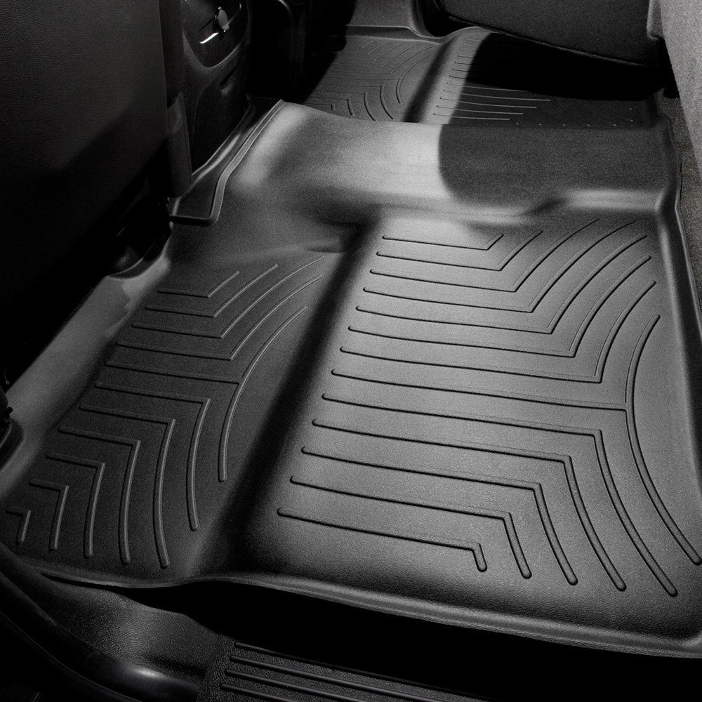 Weathertech 440660 FloorLiner Molded Floor Liners Black Second Row Chevy Silverado / GMC Sierra 1500 07-13, 2500/3500 07-14