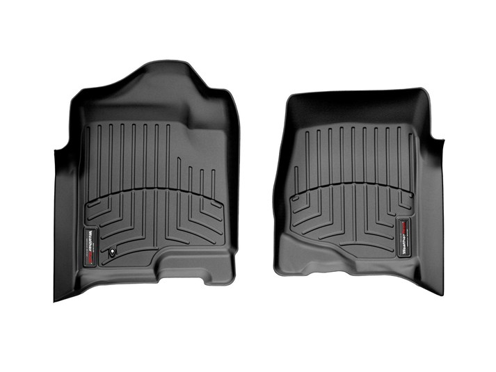 Weathertech 440661 FloorLiner Molded Floor Liners Black First Row Chevy Silverado / GMC Sierra 1500 07-13, 2500/3500/Suburban/Tahoe/Yukon 07-14, Cadillac Escalade 07-14
