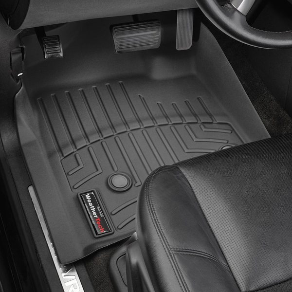 Weathertech 440661 FloorLiner Molded Floor Liners Black First Row Chevy Silverado / GMC Sierra 1500 07-13, 2500/3500/Suburban/Tahoe/Yukon 07-14, Cadillac Escalade 07-14