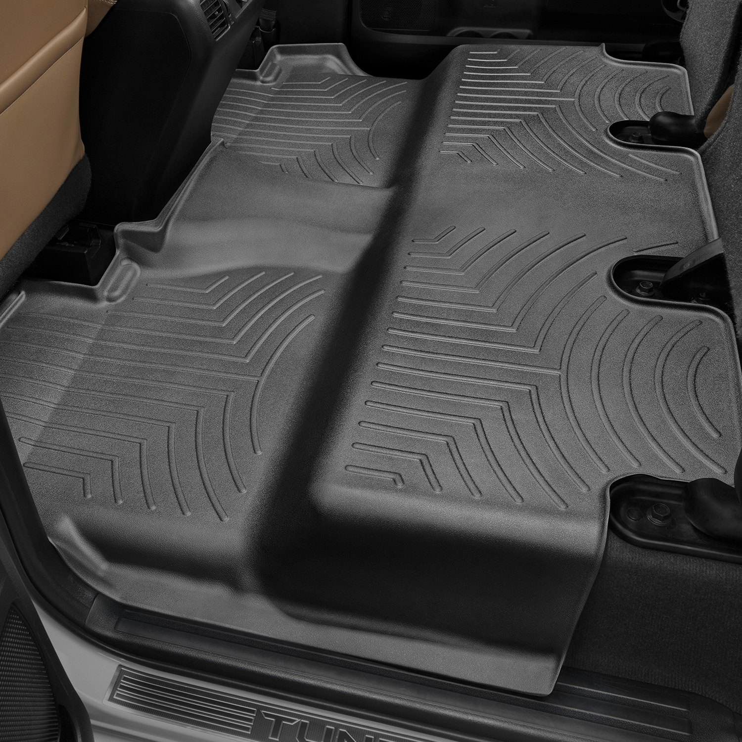 Weathertech 440938 FloorLiner Molded Floor Liners Black Second Row Toyota Tundra 14-21