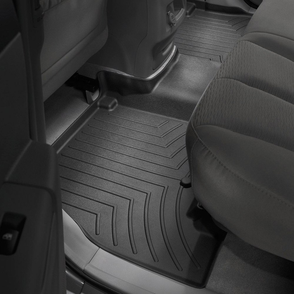 Weathertech 440962 FloorLiner Molded Floor Liners Black Second Row Hyundai Santa Fe 07-12