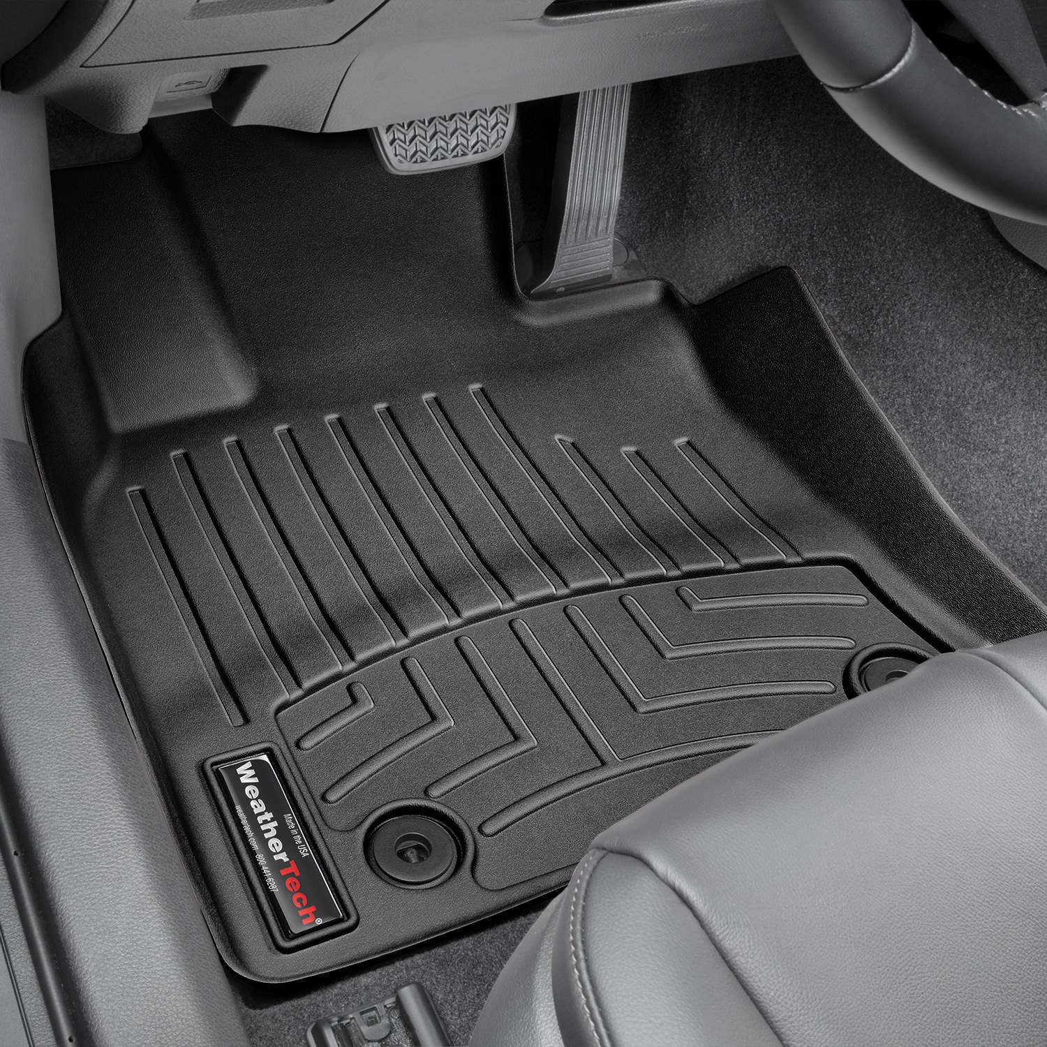 Weathertech 4412301 FloorLiner Molded Floor Liners Black First Row Toyota Camry (FWD) 18-23 / Camry Hybrid 18-22