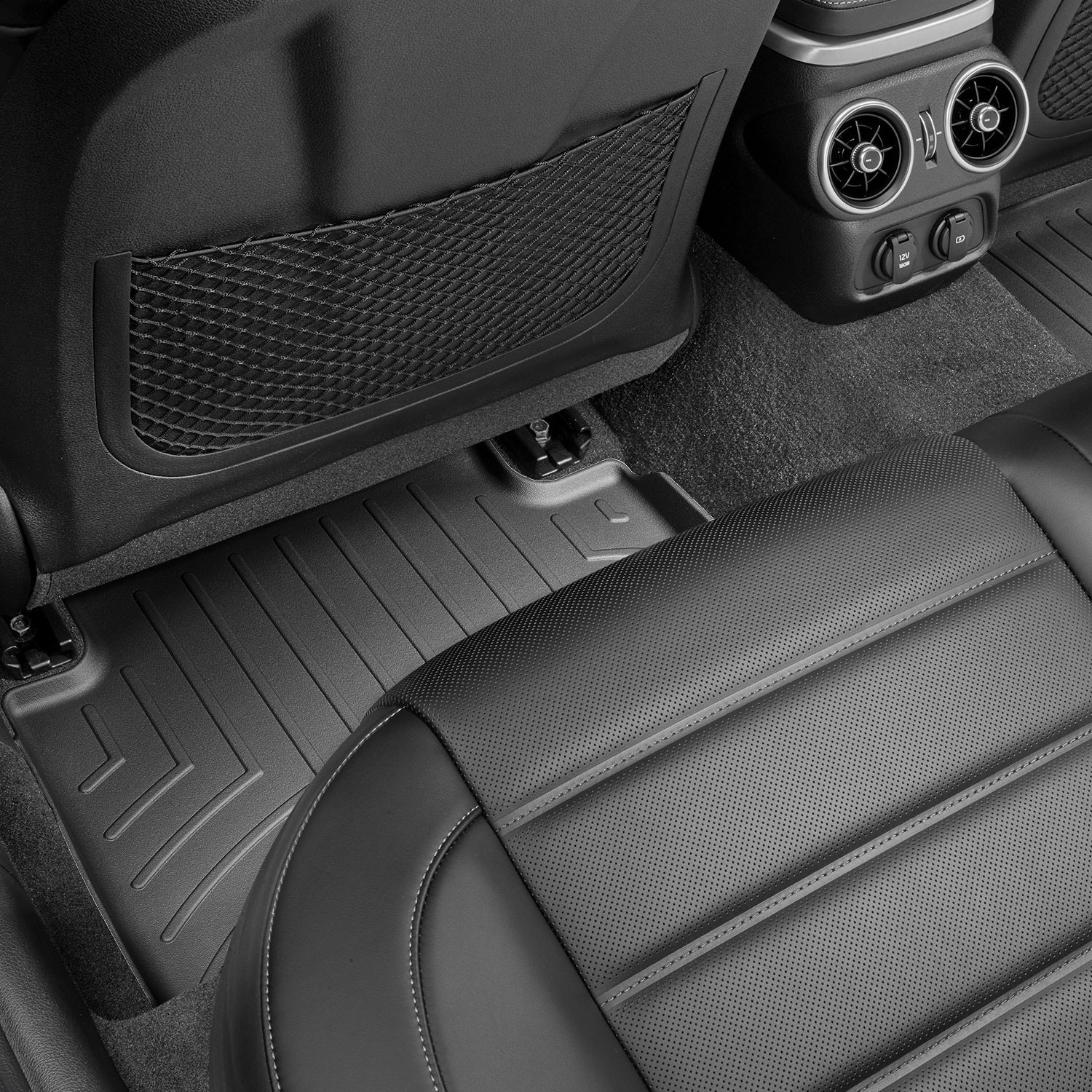 Weathertech 4412382 FloorLiner Molded Floor Liners Black Rear Kia Stinger 18-23