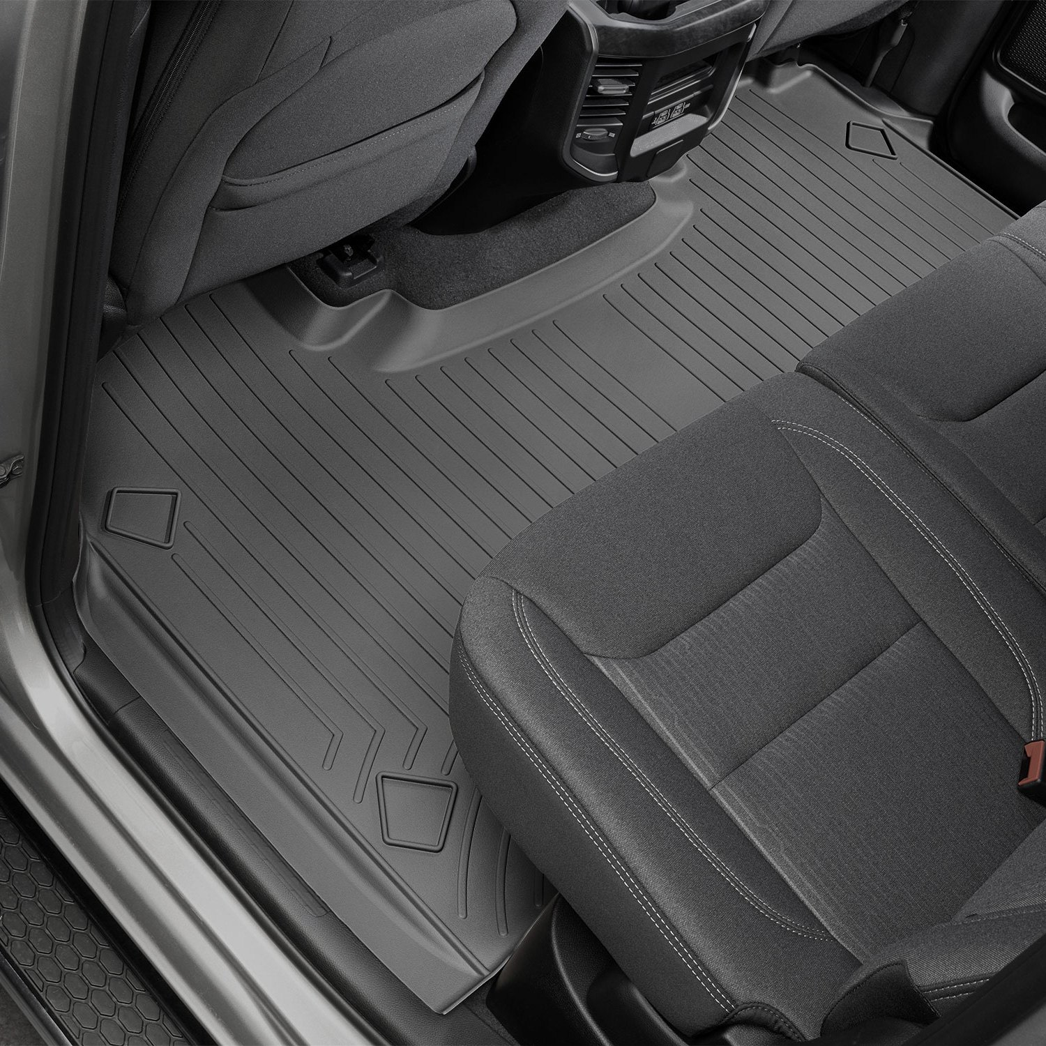 Weathertech 4414282 FloorLiner Molded Floor Liners Black Second Row Ram 1500 19-22