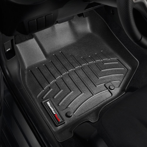 Weathertech 441811 FloorLiner Molded Floor Liners Black First Row Honda Fit 09-13