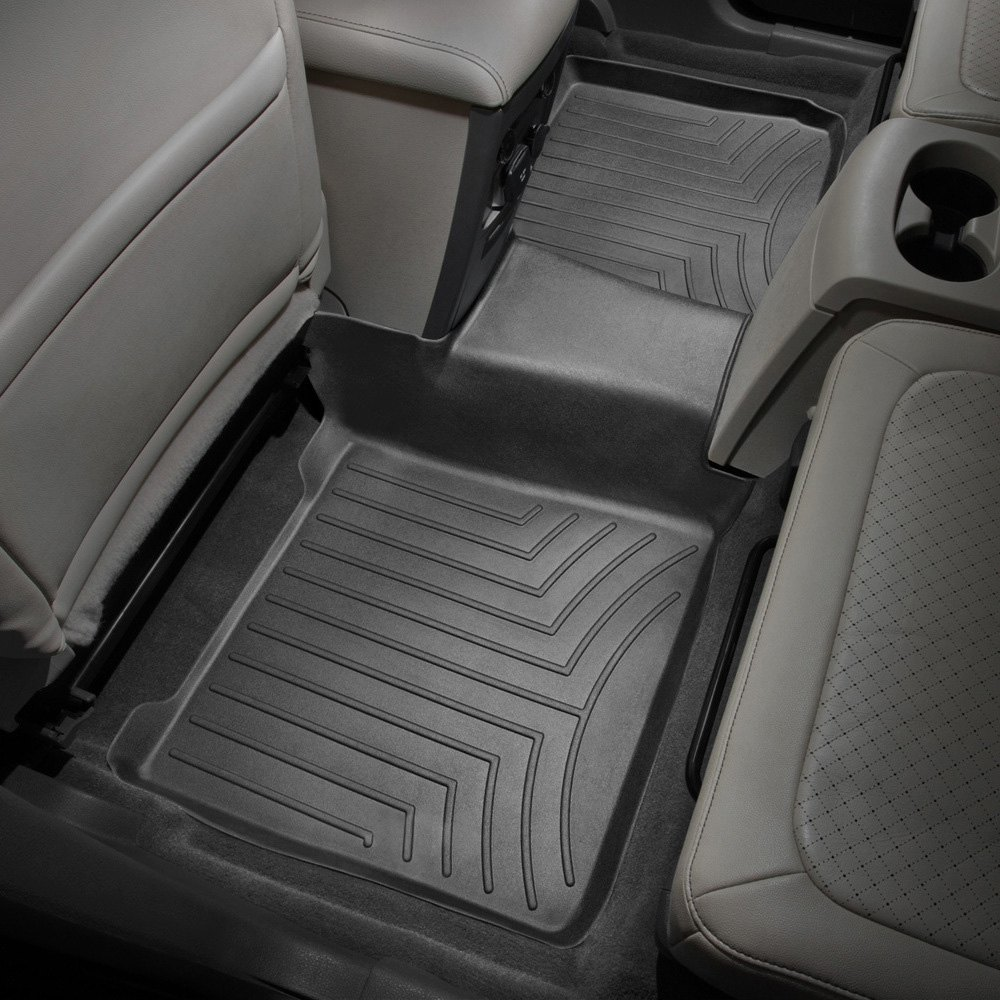 Weathertech 442082 FloorLiner Molded Floor Liners Black Second Row Ford Flex 09-19
