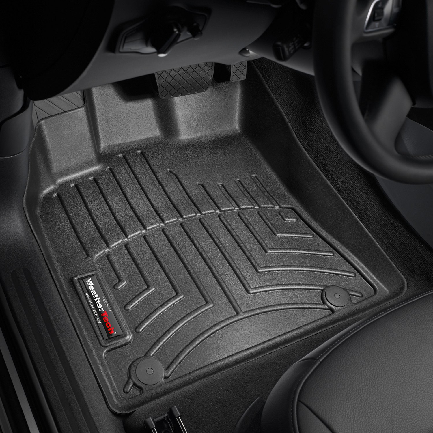 Weathertech 442301 FloorLiner Molded Floor Liners Black First Row