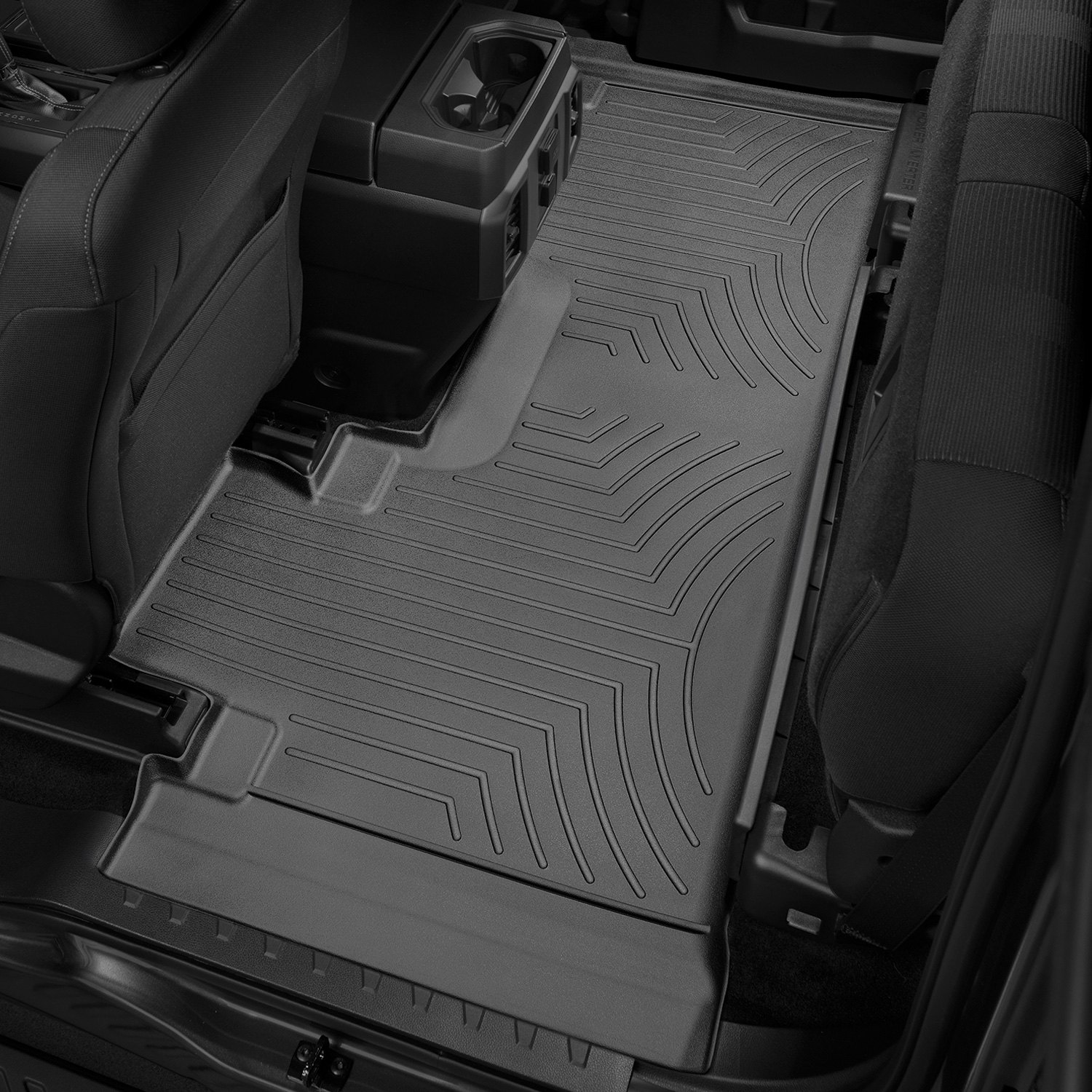 Weathertech 446973 FloorLiner Molded Floor Liners Black Second Row Ford F-150 15-22 / F-250,350,450,550 17-22