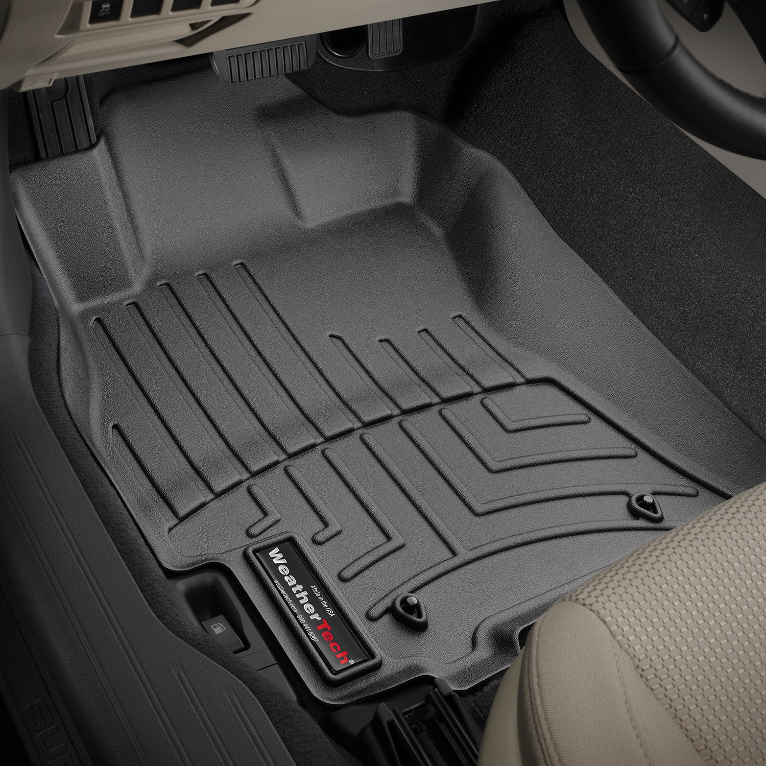 Weathertech 447081 FloorLiner Molded Floor Liners Black First Row