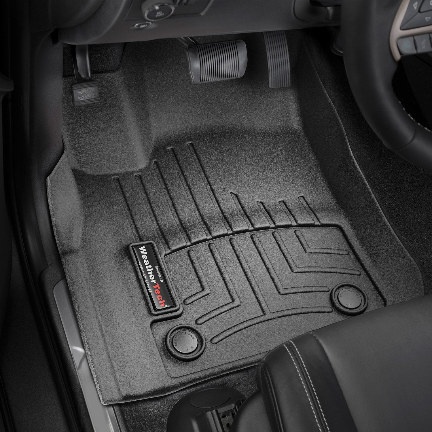 Weathertech 449301 FloorLiner Molded Floor Liners Black First Row Dodge Durango / Jeep Grand Cherokee 16-22