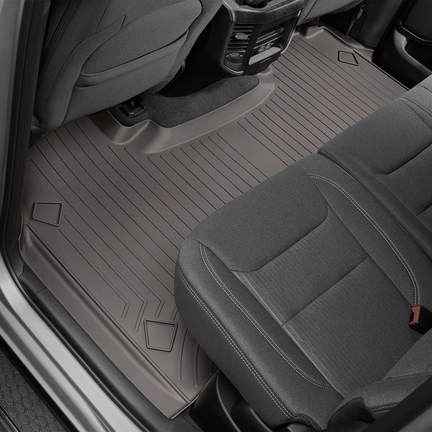 Weathertech 4714282 FloorLiner Molded Floor Liners Cocoa Second Row Ram 1500 19-22