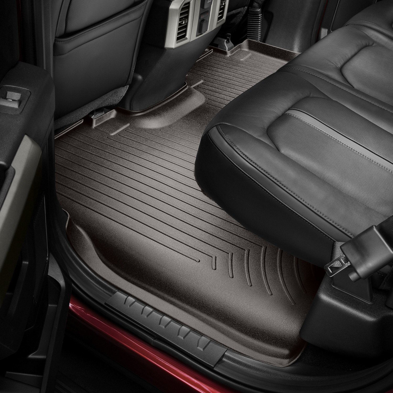 Weathertech 476972 FloorLiner Molded Floor Liners Cocoa Second Row Ford F-150 15-22