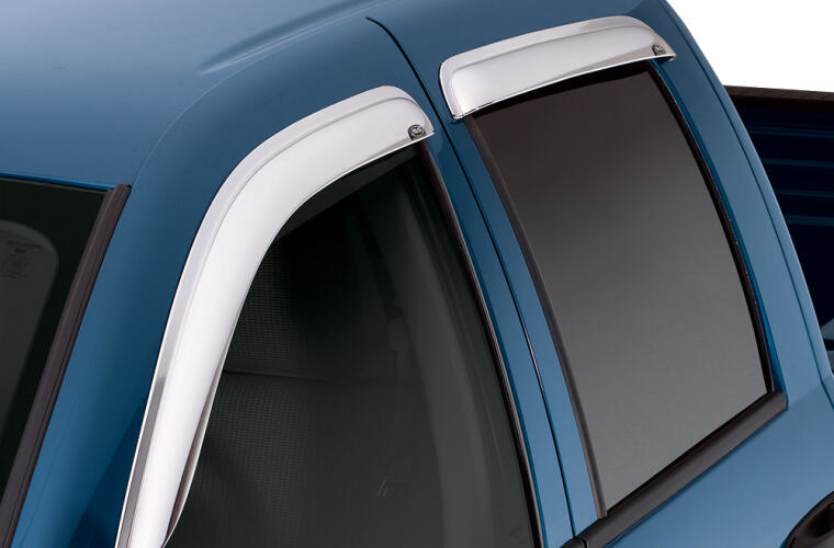 AVS 684446 Chrome Ventvisor Outside Mount Rain Deflectors Buick Encore 13-22, Chevrolet Trax 15-22