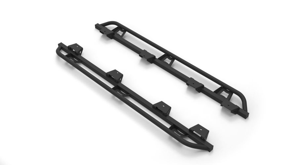 N-Fab TSJ194-TX - Trailslider - Cab Len Side Steps(2) Black for Jeep Gladiator 20-22