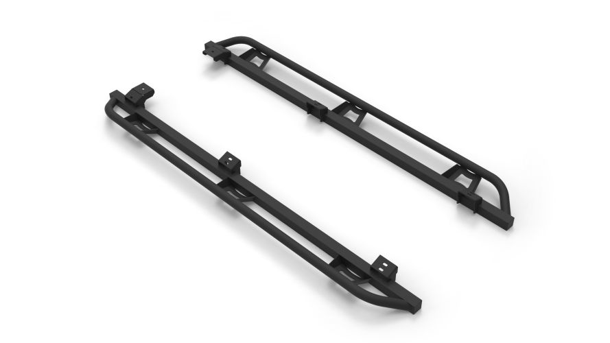 N-Fab TST05CC-TX - Trailslider - Cab Len Side Steps(2) for Toyota Tacoma Double Cab 05-15