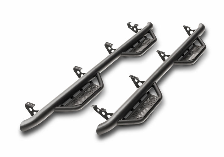 N-Fab HPD1967QC-TX - Side Steps Podium LG - Cab Len (2 Steps) Black for Ram 1500 (New Body) 19-22 Quad Cab Gas