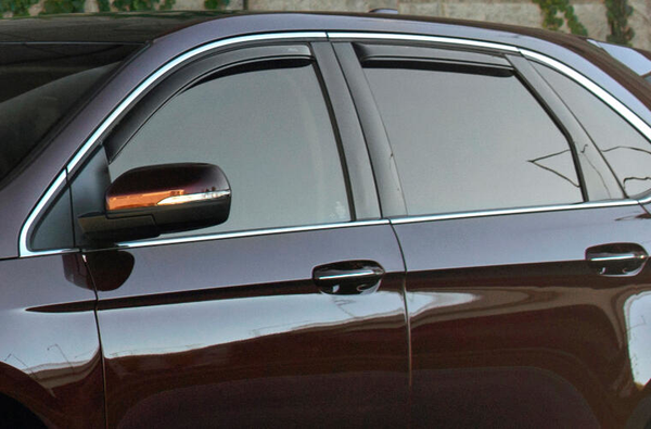 AVS 194376 In-Channel Low Profile Dark Smoke Ventvisor Rain Deflectors Subaru Outback 15-22