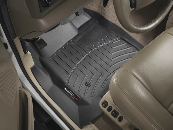 Weathertech 440021 FloorLiner Molded Floor Liners Black First Row Ford F-250/350 99-07, 450/550 02-07, Excursion 00-05
