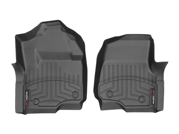 Weathertech 4410121 FloorLiner Molded Floor Liners Black First Row Ford F-250/F-350/F-450/F-550 Ext.Cab,CrewCab (Carpet+Bucket Seats opts.) 17-22