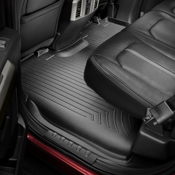 Weathertech 446972 FloorLiner Molded Floor Liners Black Rear Ford F-150 Ext.Cab, Crew Cab (Carpet Floor, No Under Seat Storage) 15-23