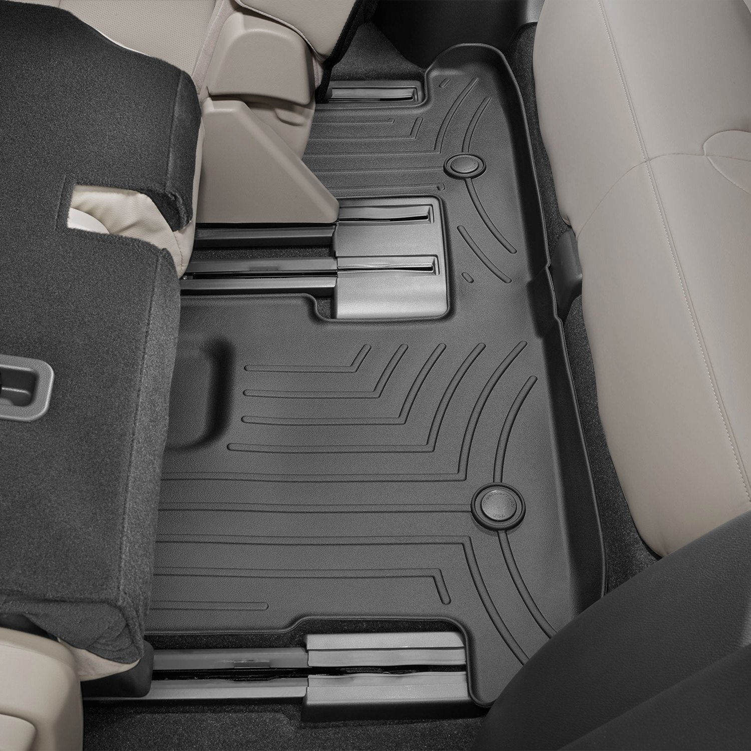 Weathertech 449723 FloorLiner Molded Floor Liners Black Third Row Mazda CX-9 (7 Pass, 3rd Row) 16-23