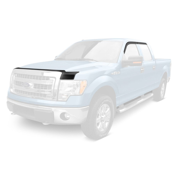 AVS 56044096 Tape-On Matte Black Low Profile Ventvisor and Aeroskin Hood Shield Combo Kit Ford F-150 15-20