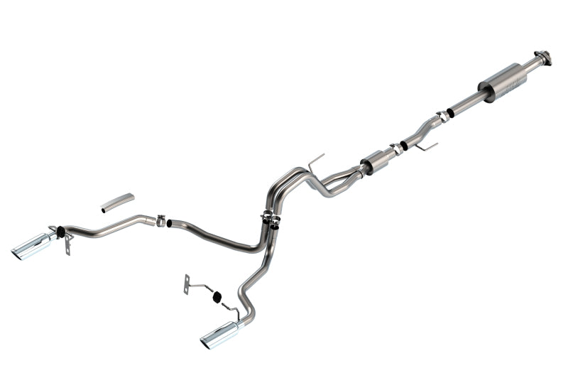 Borla F-150 2021 5.0L 4DR CC SB EC STB LARIAT/KR/PLATINUM/LTD 3/2.25 SRE Cat-Back S-Type CHR Tips